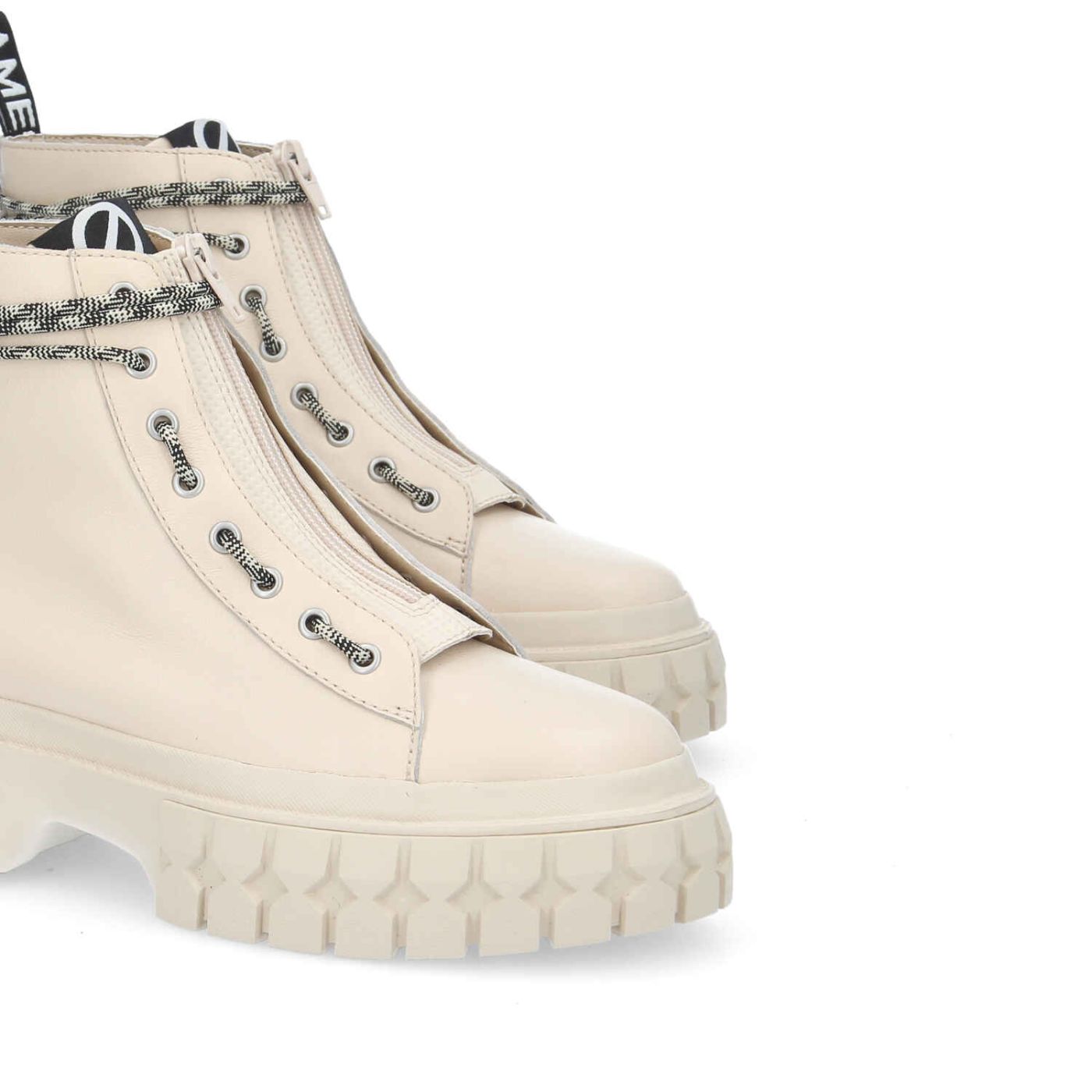 GRAVITEE ZIP BOOTS W  -  NAPPA GRAIN  - BIANCO SPORCO